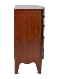A Regency Satinwood-Inlaid Mahogany Bowfront Chest of Drawers