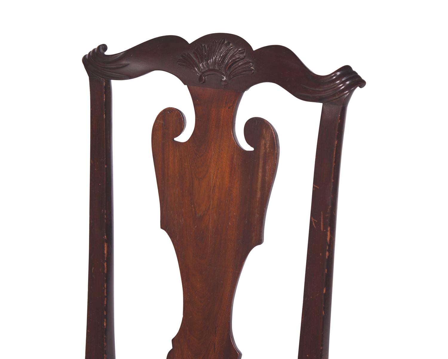 A Chippendale Carved Walnut Side Chair