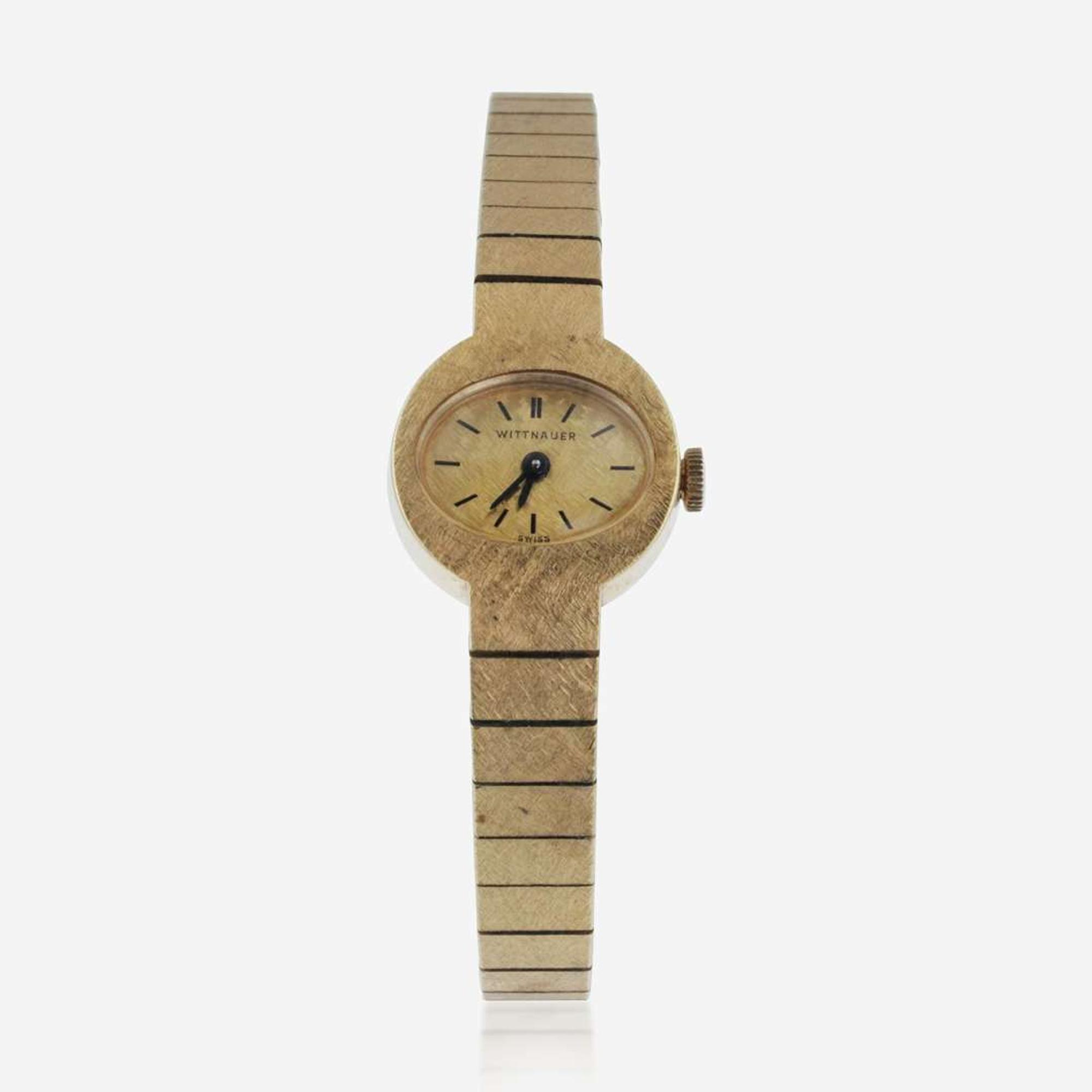 A Ladies 18K Yellow Gold Wittnauer Watch