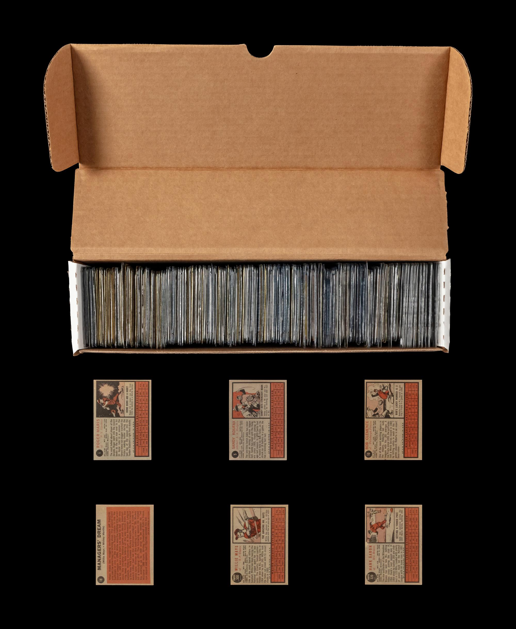 A Partial Set of 1962 Topps Baseball Cards (378/598)