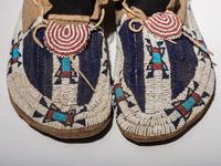 Cheyenne Beaded Hide Moccasins