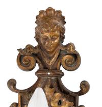 A Pair of Régence Style Gilt Metal Five-Light Sconces