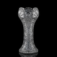 A Brilliant-Period Cut Glass Tulip Vase with Hobstars