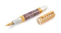 An Ancora Marmora Romana Limited Edition Fountain Pen and Ink-Bottle Set