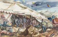 Cecil Crosley Bell (American, 1906–1970) — Under the Circus Tent (Clean Up), c. 1951