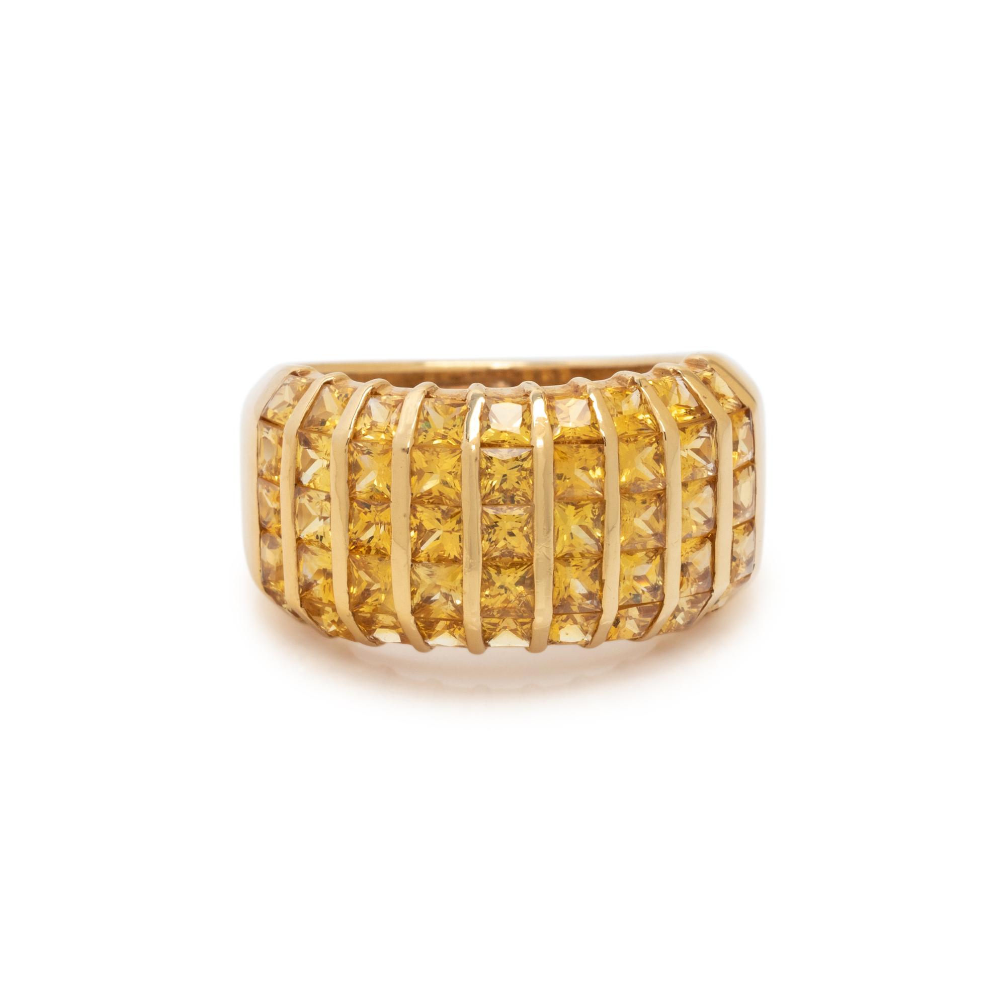 YELLOW GOLD AND YELLOW SAPPHIRE RING