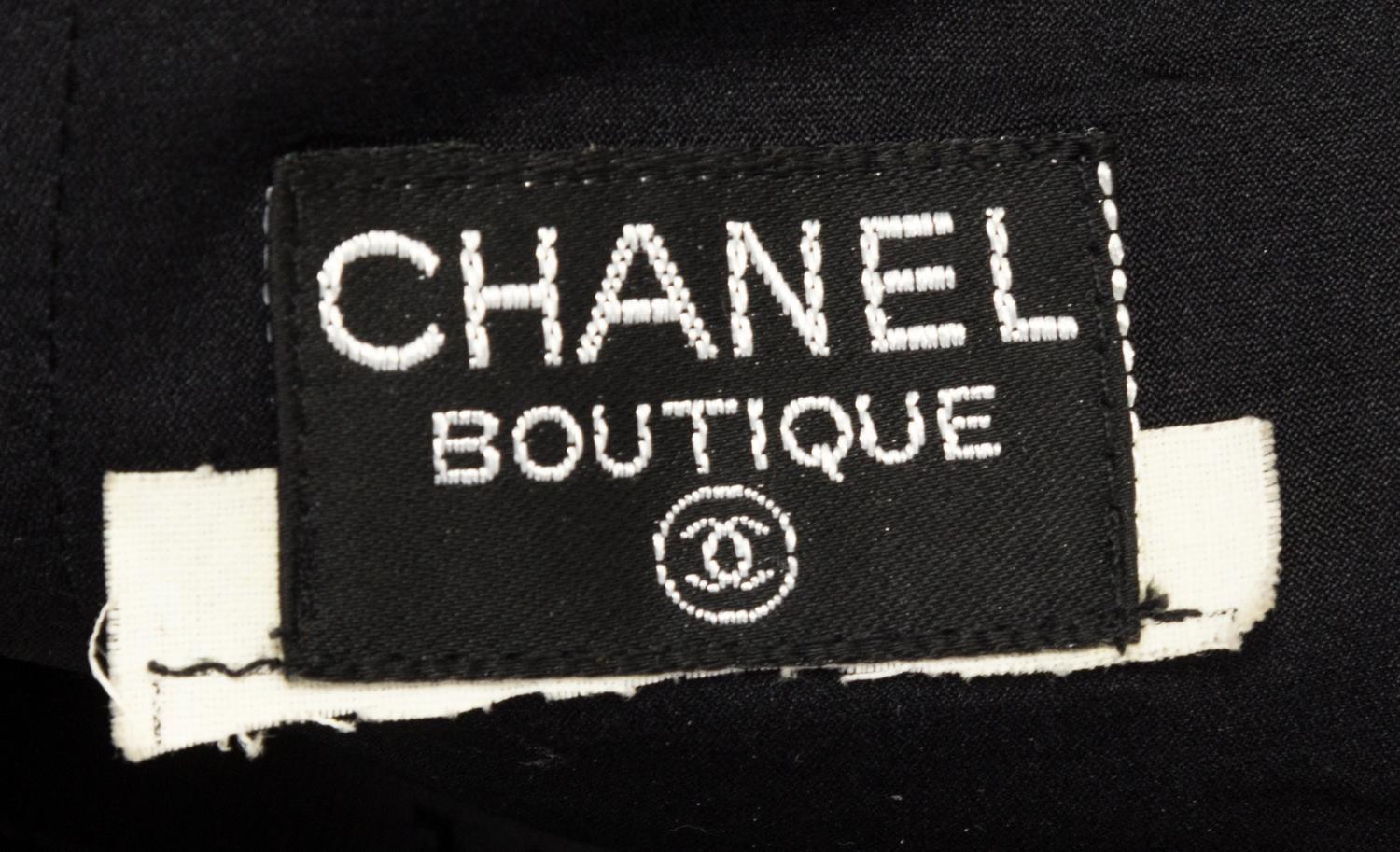 A Chanel Black Wool Midi Skirt,