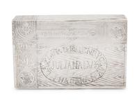 A Russian Silver Trompe l'Oeil Cigar Box