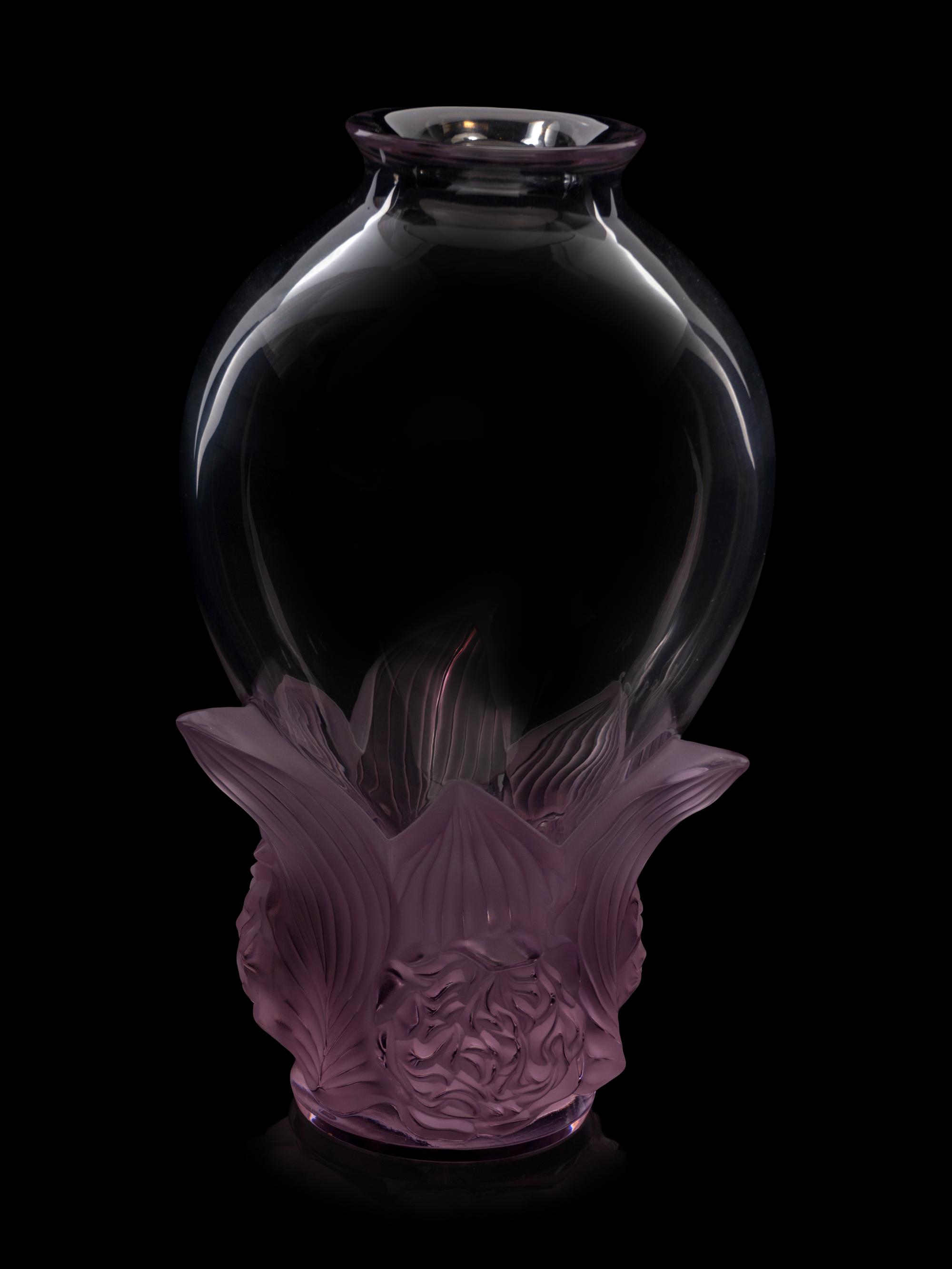A Lalique Pivoines Vase