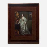 Henry-Pierce Bone (British, 1779-1855) Pair of Portraits of Charles I and his wife Henrietta Maria of England (after Anthony van Dyck)
