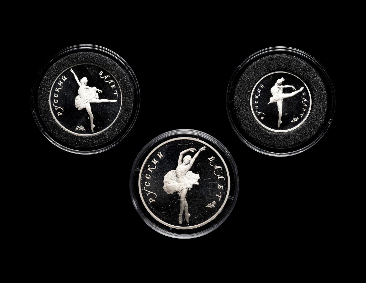 [RUSSIA] A 1994 Ballet Three-Coin Palladium Proof Set