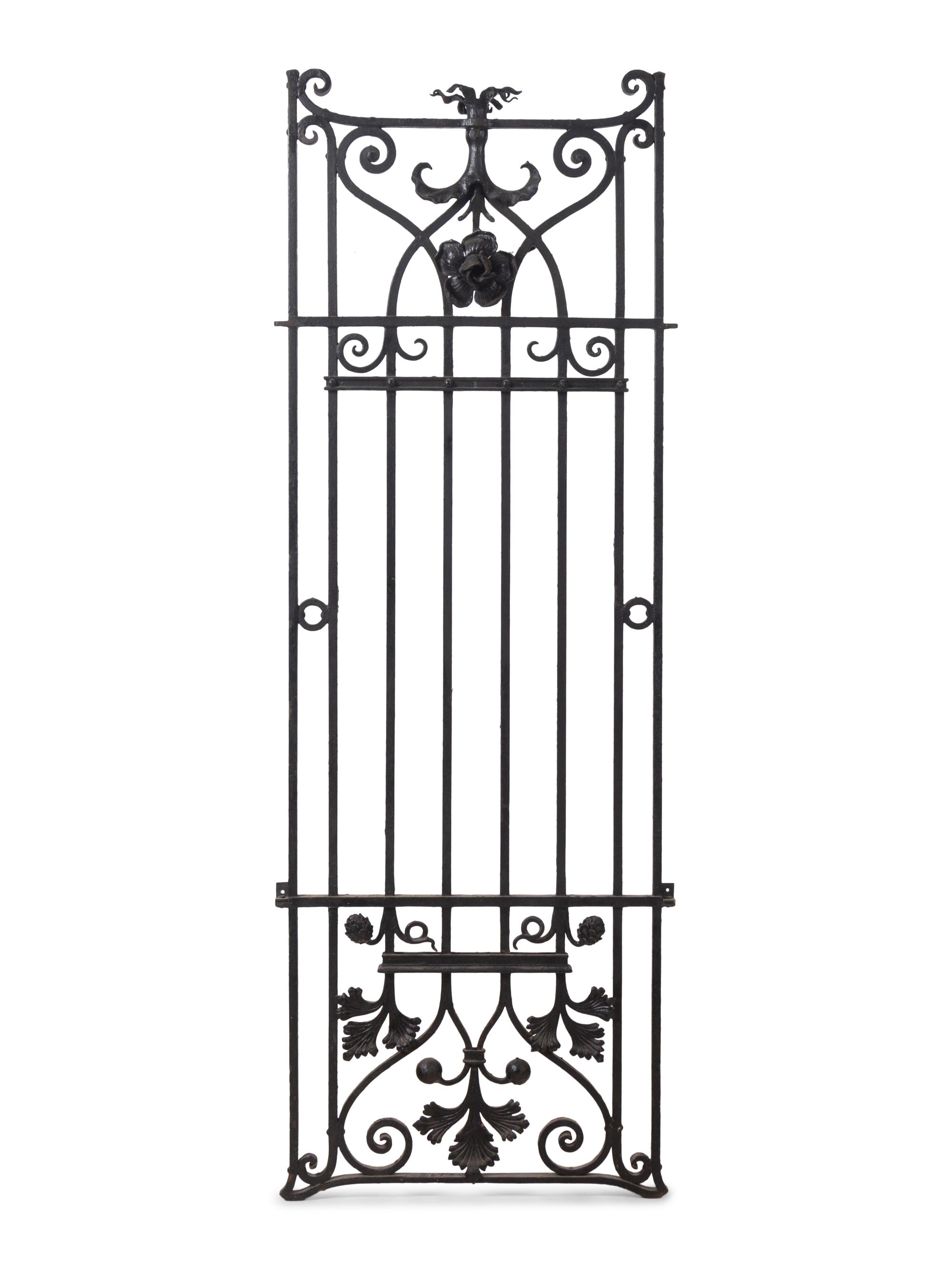 A Cyril Colnik Wrought Iron Six-Piece Grille from the William Bigelow House
