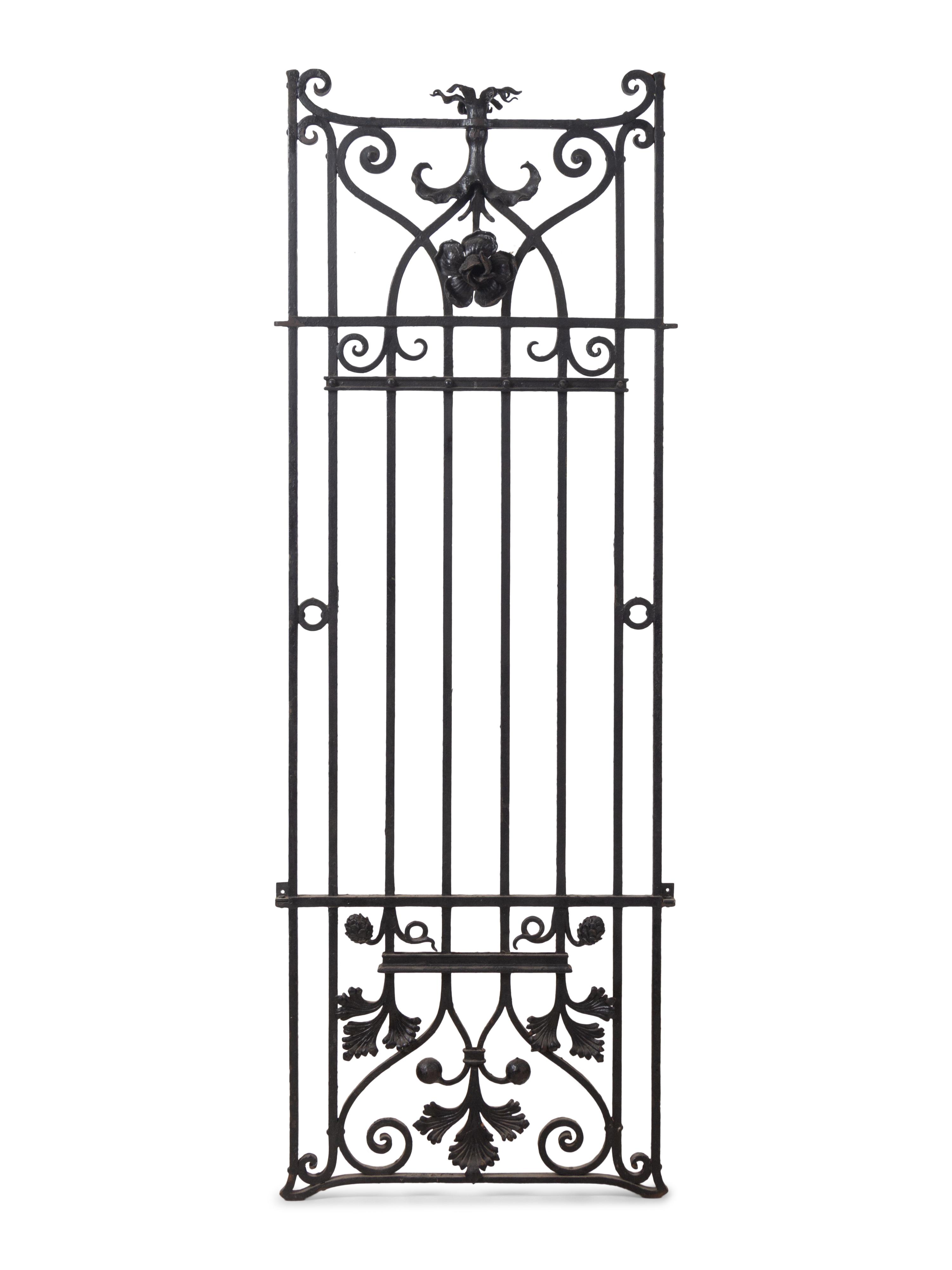 A Cyril Colnik Wrought Iron Six-Piece Grille from the William Bigelow House