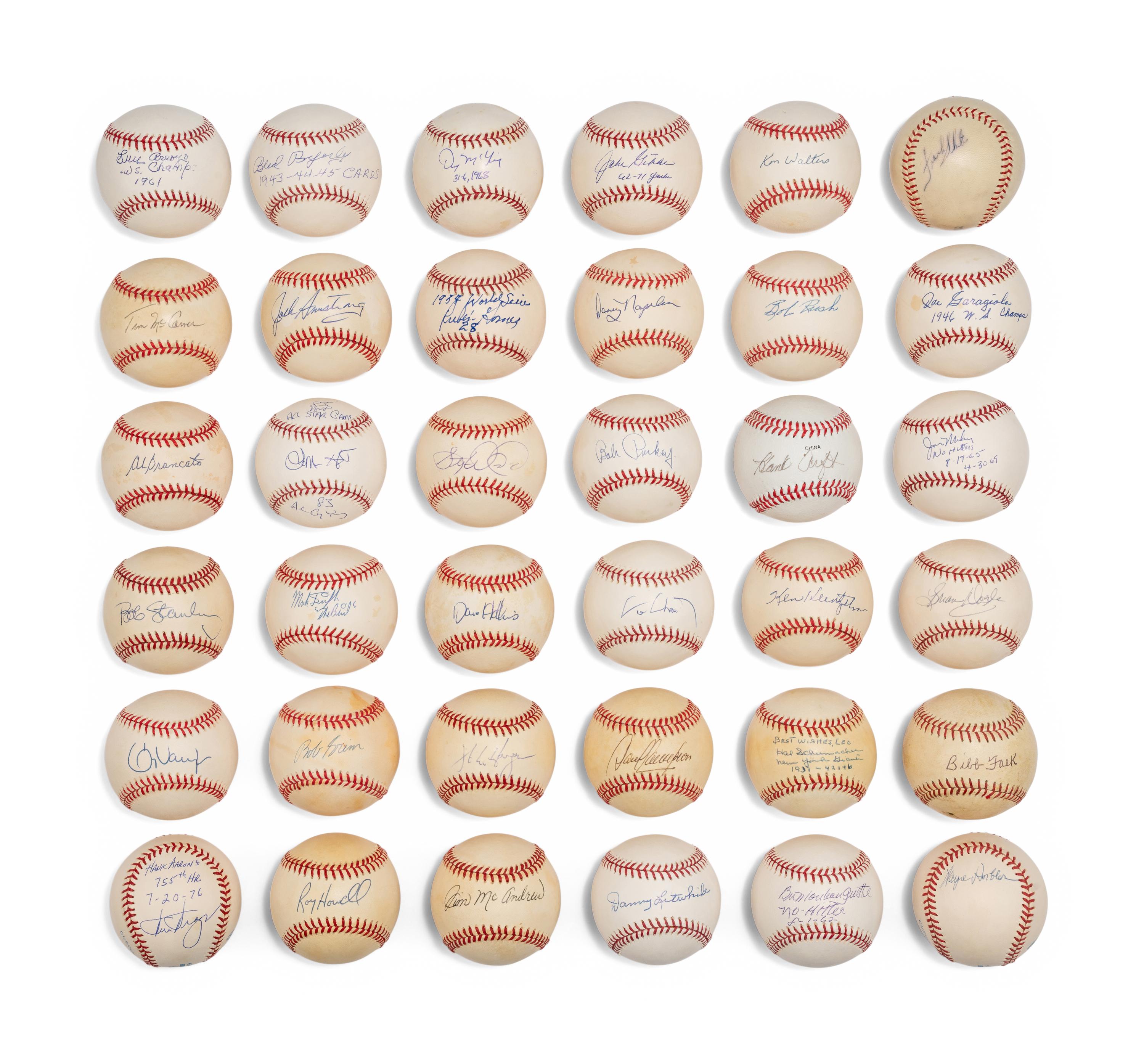 Bases Loaded Signed Autograph Baseball Group No. 9