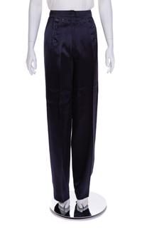 Two Pairs of Saint Laurent Rive Gauche Sailor Pants, 1980-90s Navy size: 40; Black size: 42