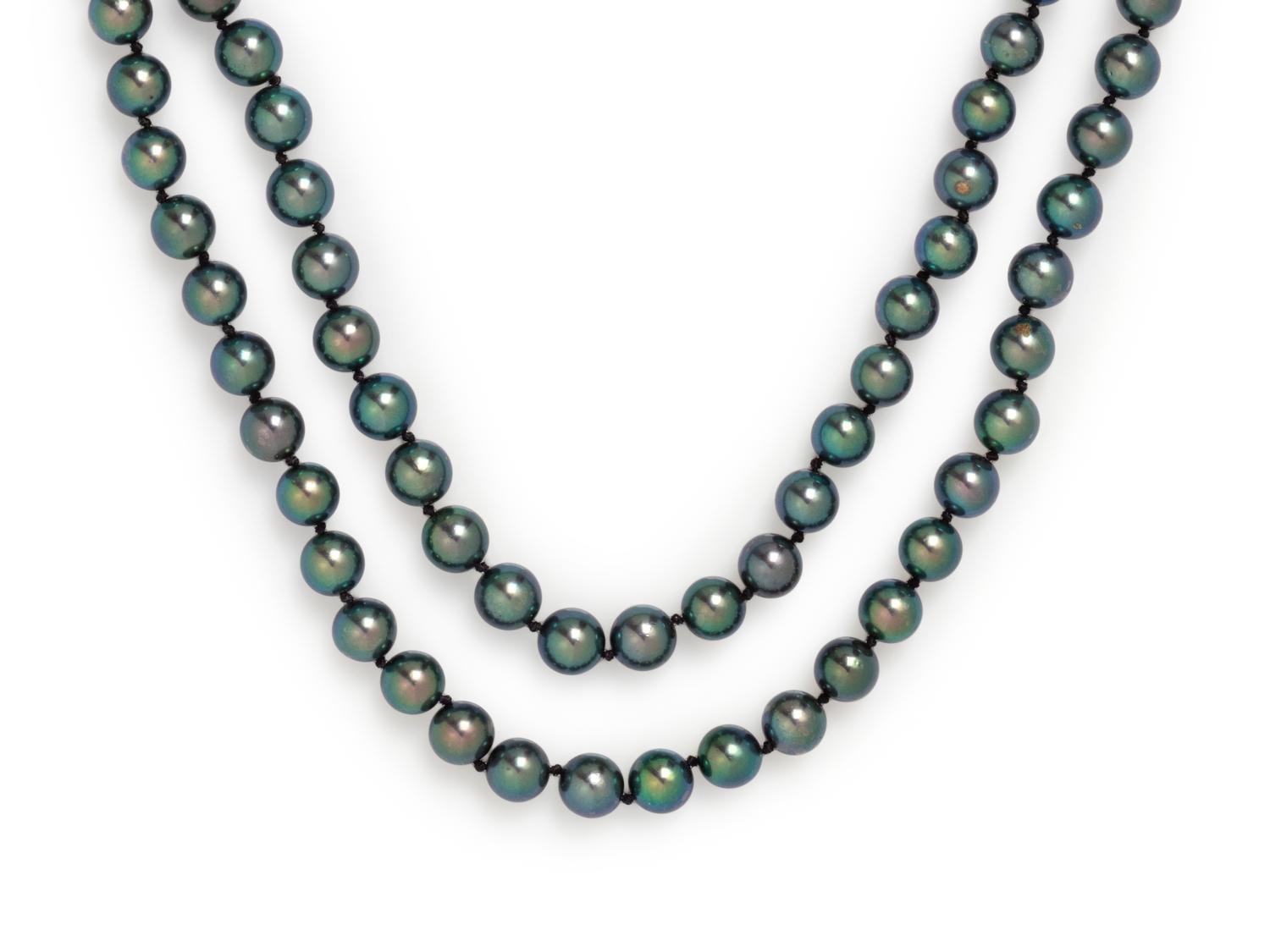 SOLD: MIKIMOTO, CULTURED TAHITIAN PEARL NECKLACE