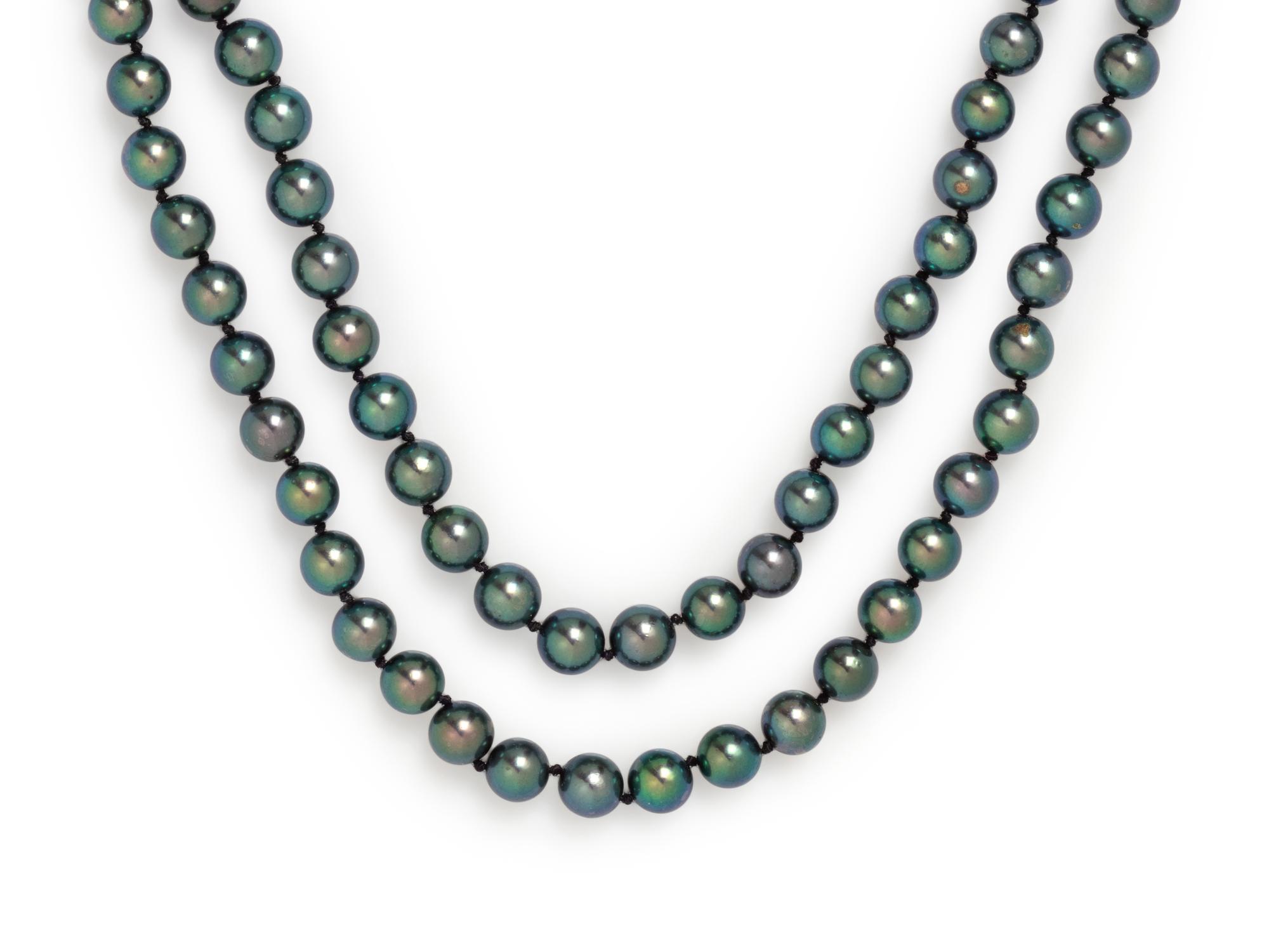 SOLD: MIKIMOTO, CULTURED TAHITIAN PEARL NECKLACE