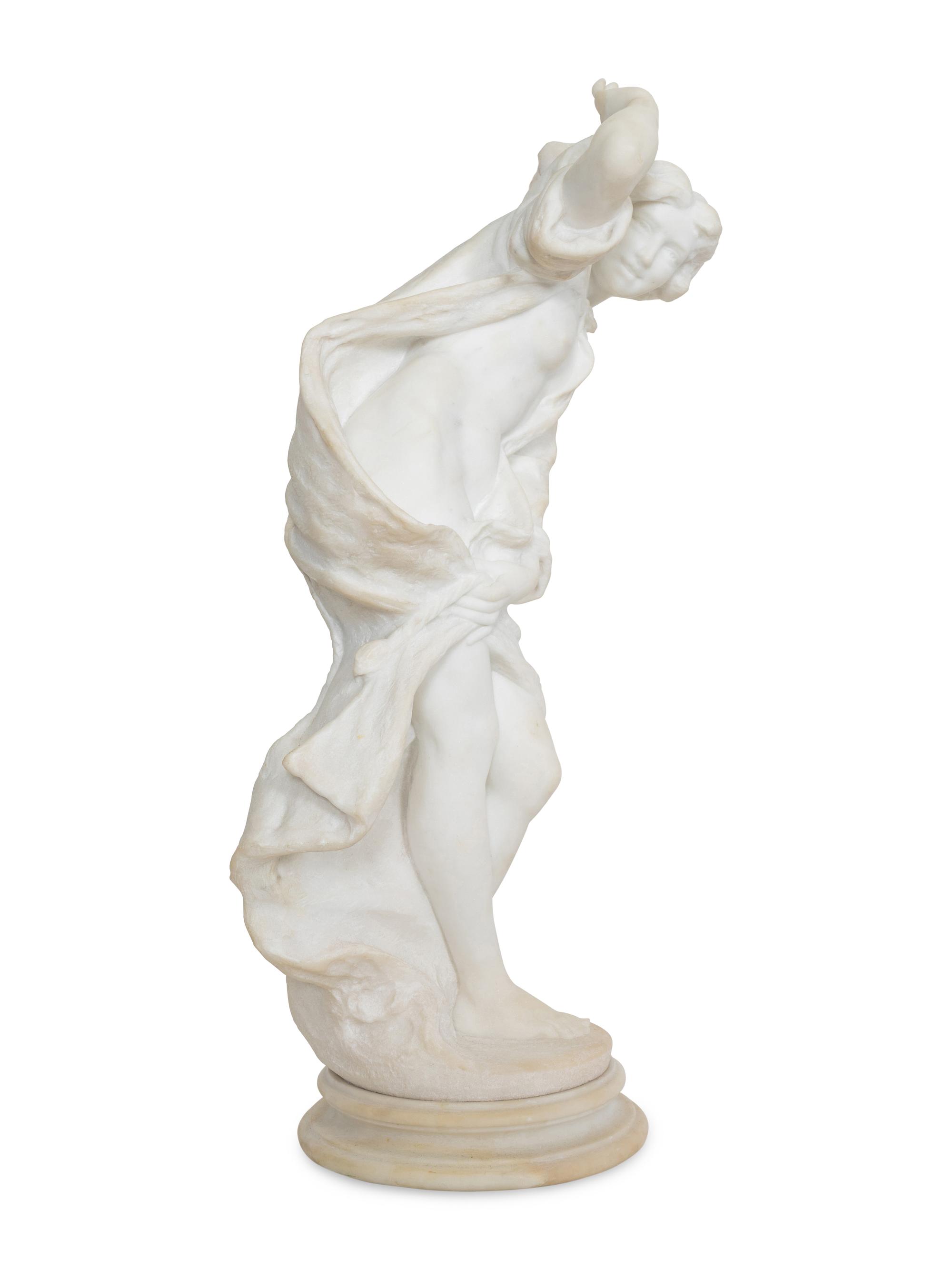 Figure of a Nude Maiden in a Windblown Cape