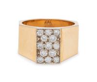 BICOLOR GOLD AND DIAMOND RING