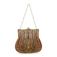 Tiffany & Co., 14k Gold & Beadwork Purse, c. 1920's