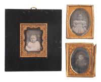 [EARLY PHOTOGRAPHY]. 23 ninth plate daguerreotypes of babies and toddlers.