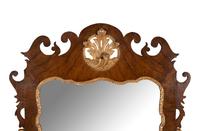 A George II Parcel-Gilt Walnut Mirror