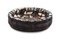 A French Resin and Glass Mosaic Bowl Diameter 5 3/4 inches. — LINE VAUTRIN (1913-1997)