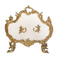 A Louis XV Style Gilt Bronze Fire Screen