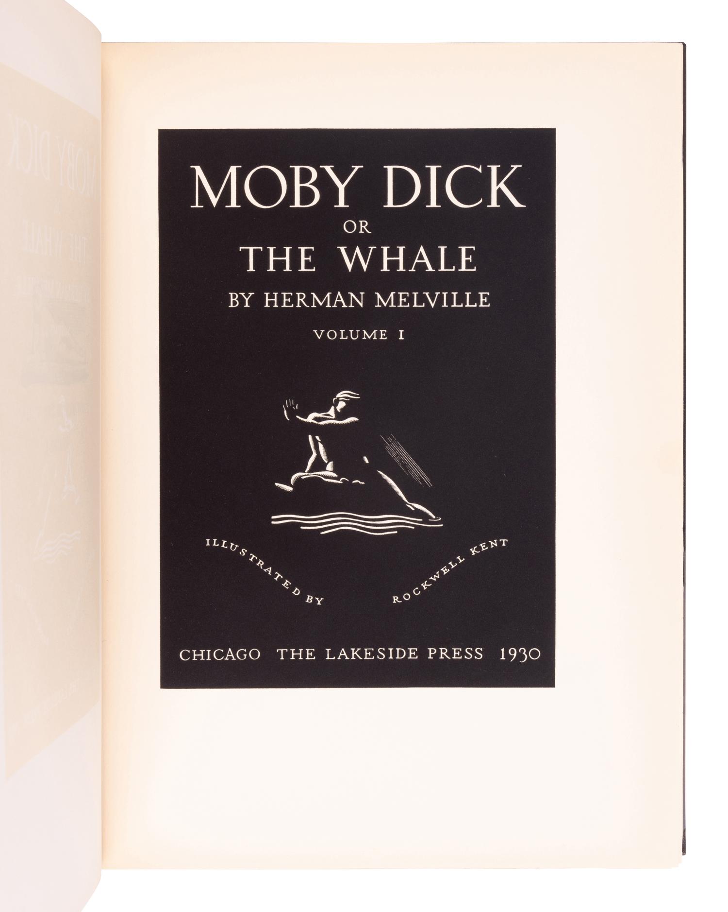 [KENT, Rockwell (1882-1971), illustrator]. -- MELVILLE, Herman (1819-1891). Moby Dick, or The Whale. Chicago: The Lakeside Press, 1930.