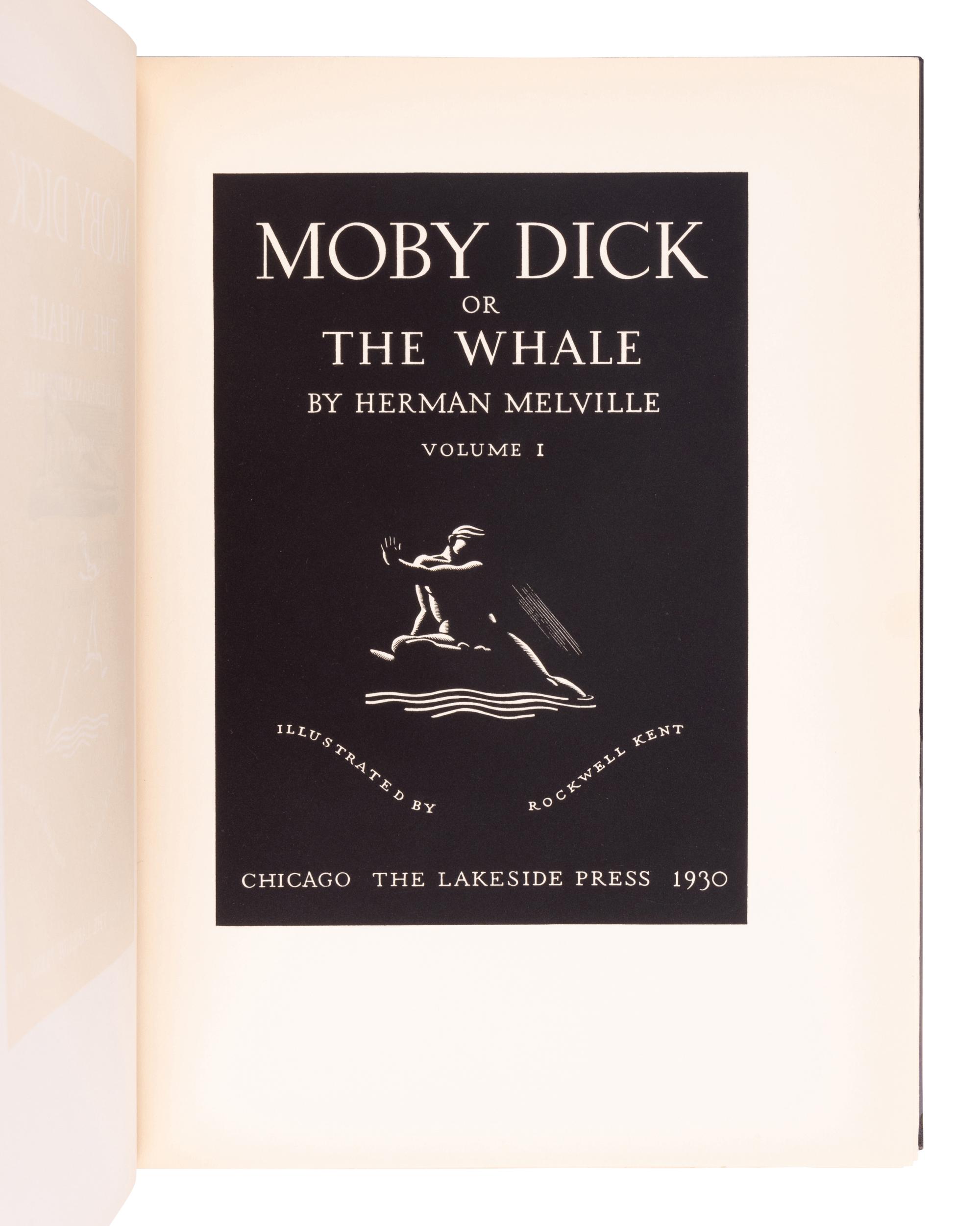 [KENT, Rockwell (1882-1971), illustrator]. -- MELVILLE, Herman (1819-1891). Moby Dick, or The Whale. Chicago: The Lakeside Press, 1930.