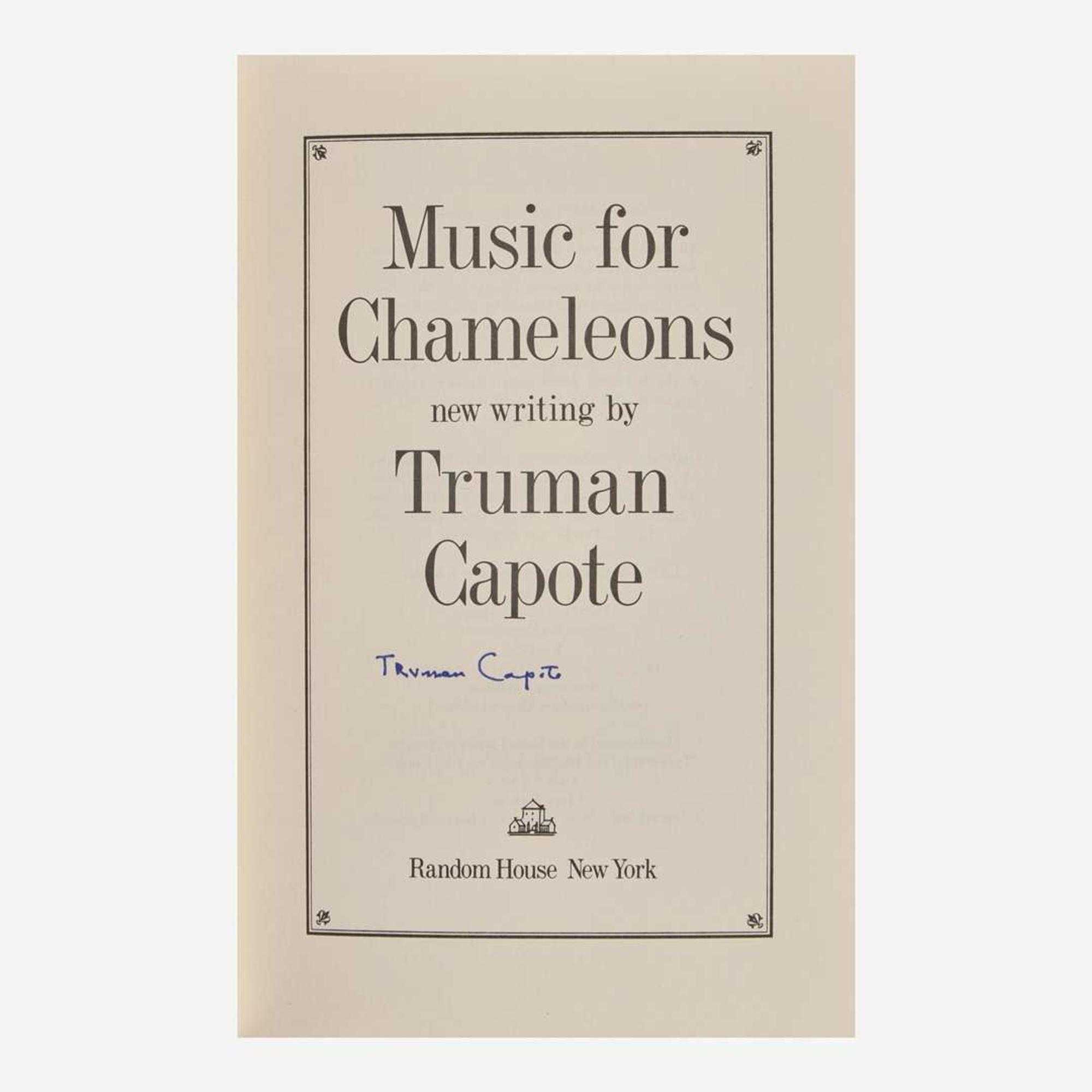 [Literature] Capote, Truman, and Tennessee Williams Music for Chameleons
