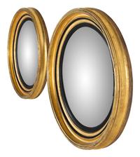 A Pair of English Giltwood Bullseye Mirrors