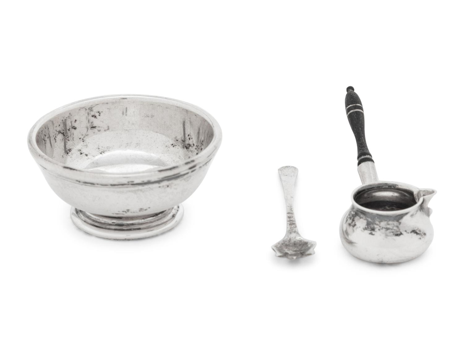 A Group of American Silver Miniature Table Articles