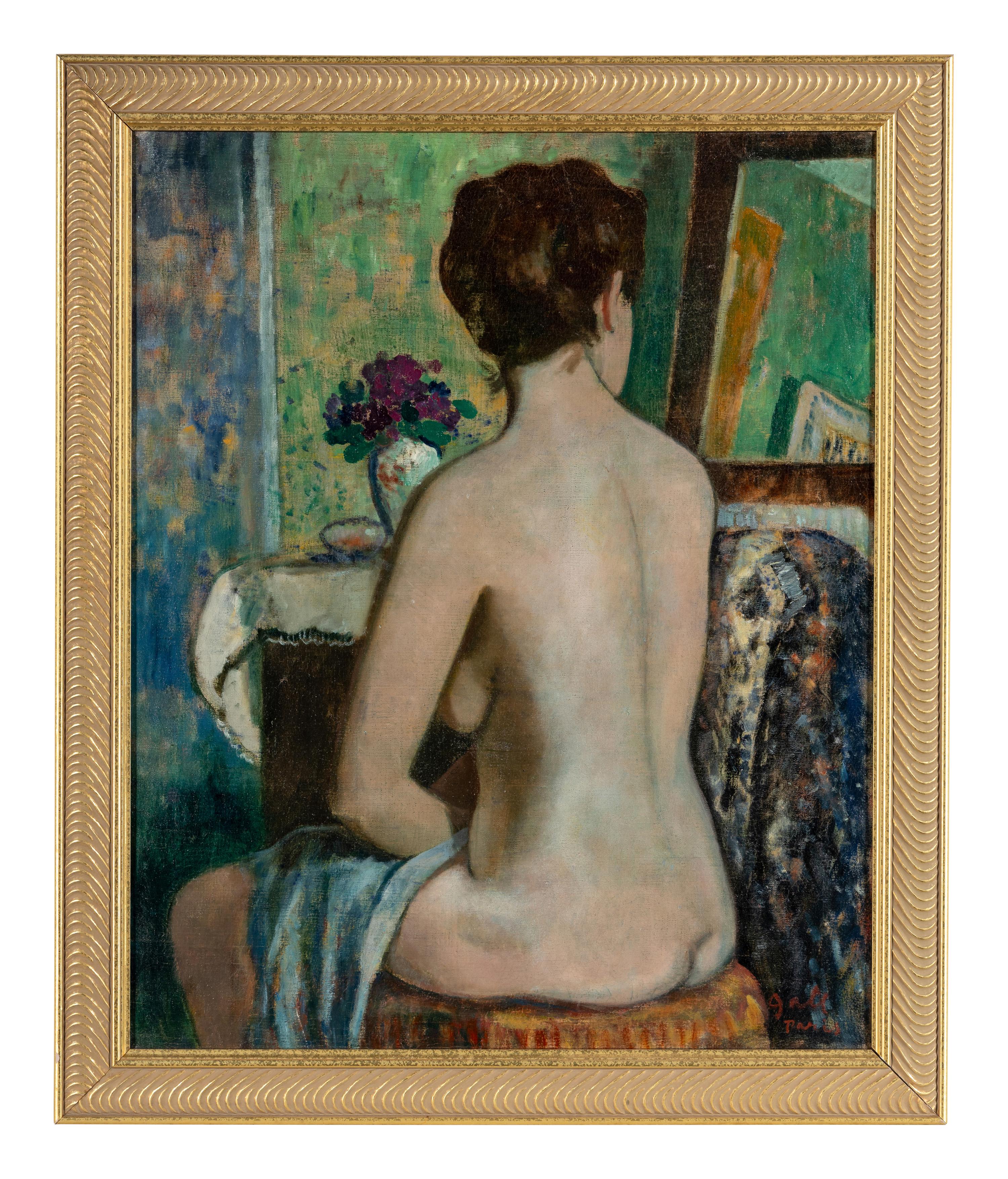 Femme nue à sa toilette
