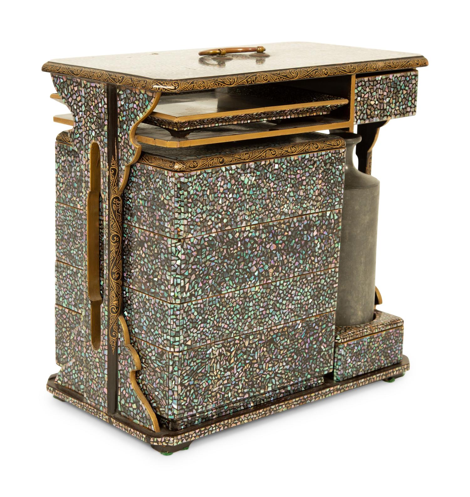 A Japanese Lacquer and Mother-of-Pearl Bento Box — 20TH CENTURY