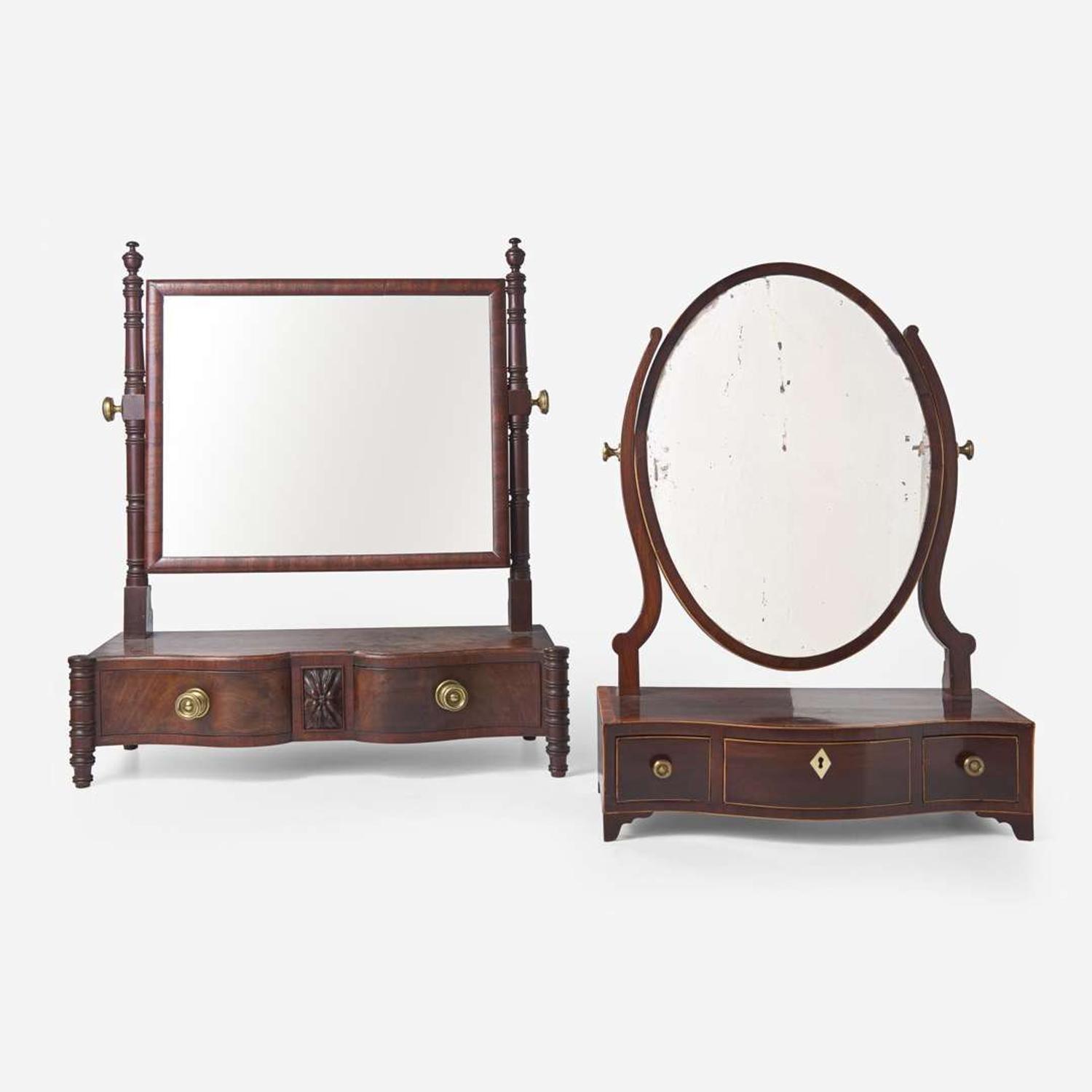 Two inlaid mahogany dressing mirrors English or American, late 18th / early 19th century