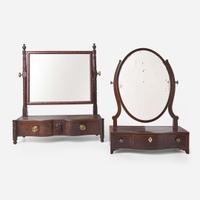 Two inlaid mahogany dressing mirrors English or American, late 18th / early 19th century