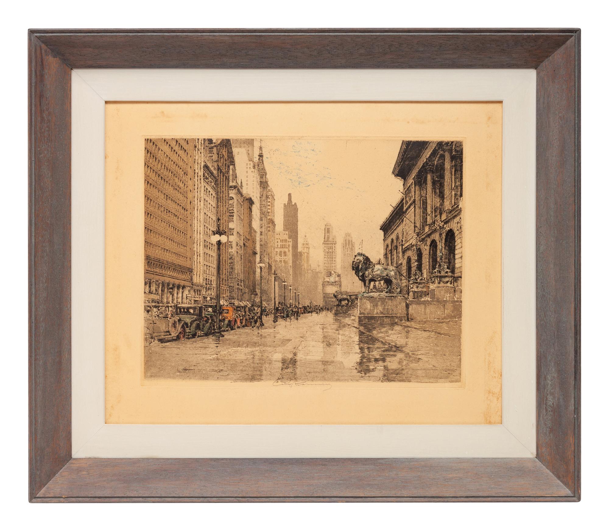A Pair of Colored Etchings