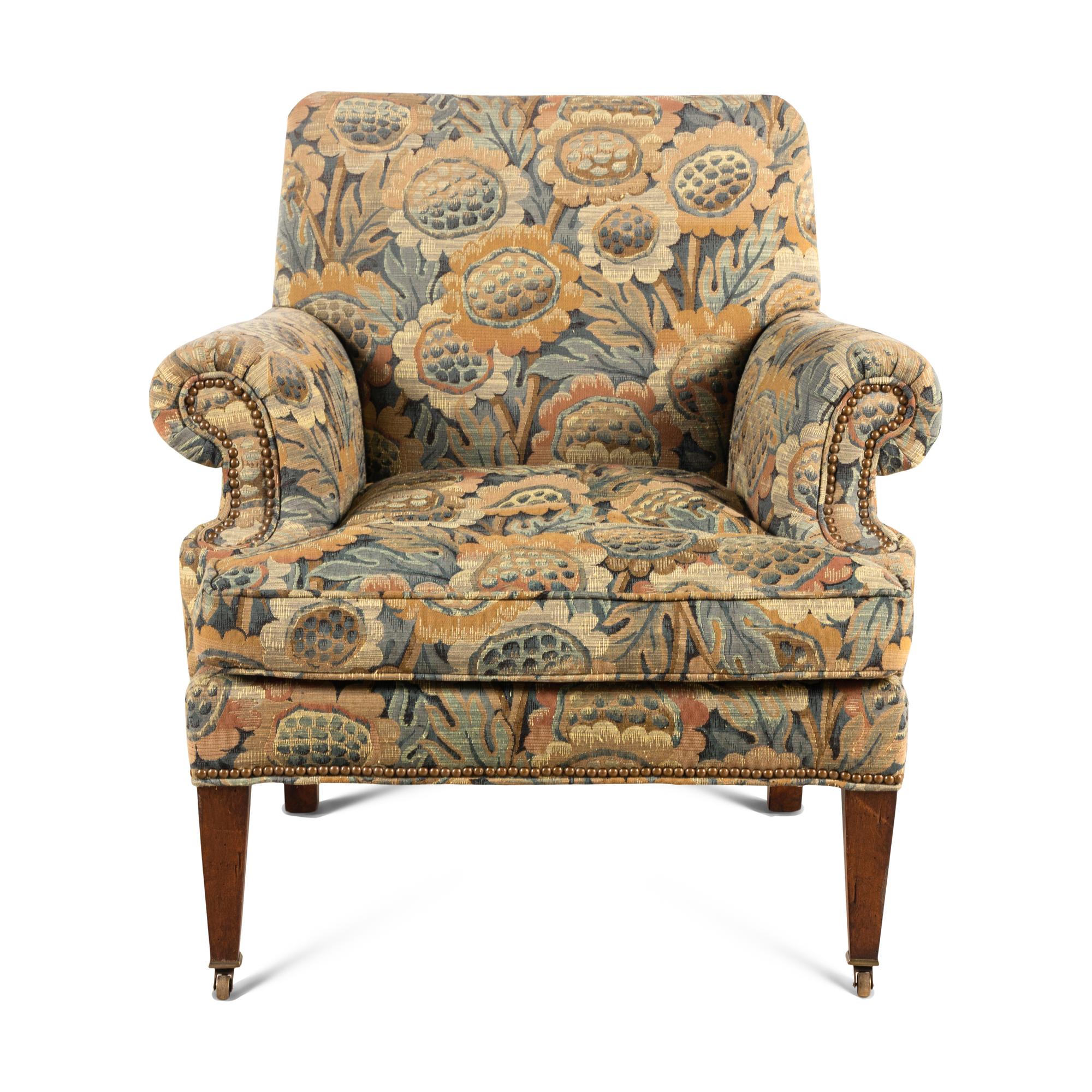 A Georgian Style Upholstered Armchair