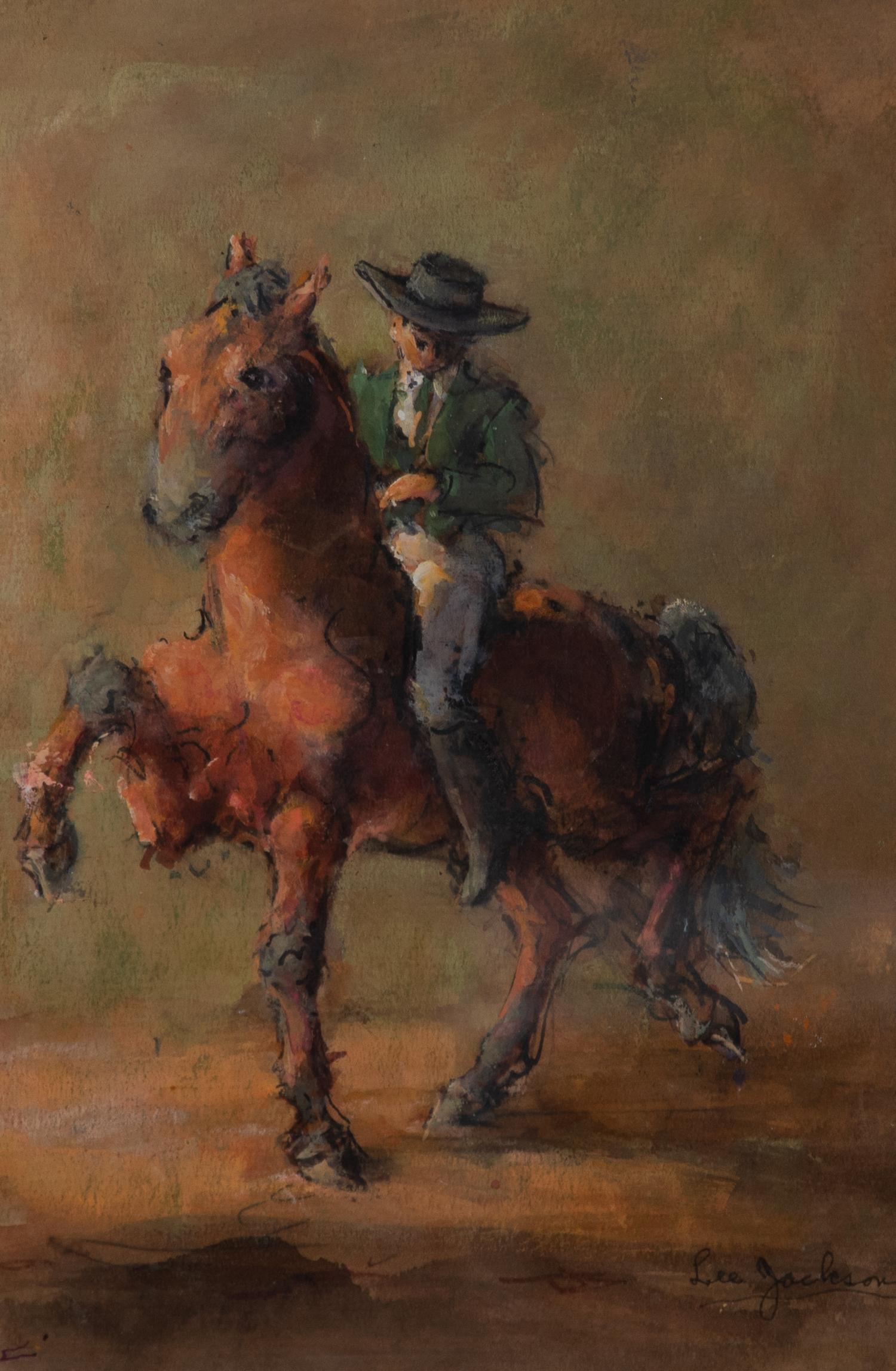 Count Barca de Vasconcellos and His Schooled Horse , circa 1979