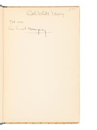 [HEMINGWAY, Ernest (1899-1961)]. ELIOT, Thomas Stearns (1888-1965). Poems. New York: Alfred A. Knopf, 1927.