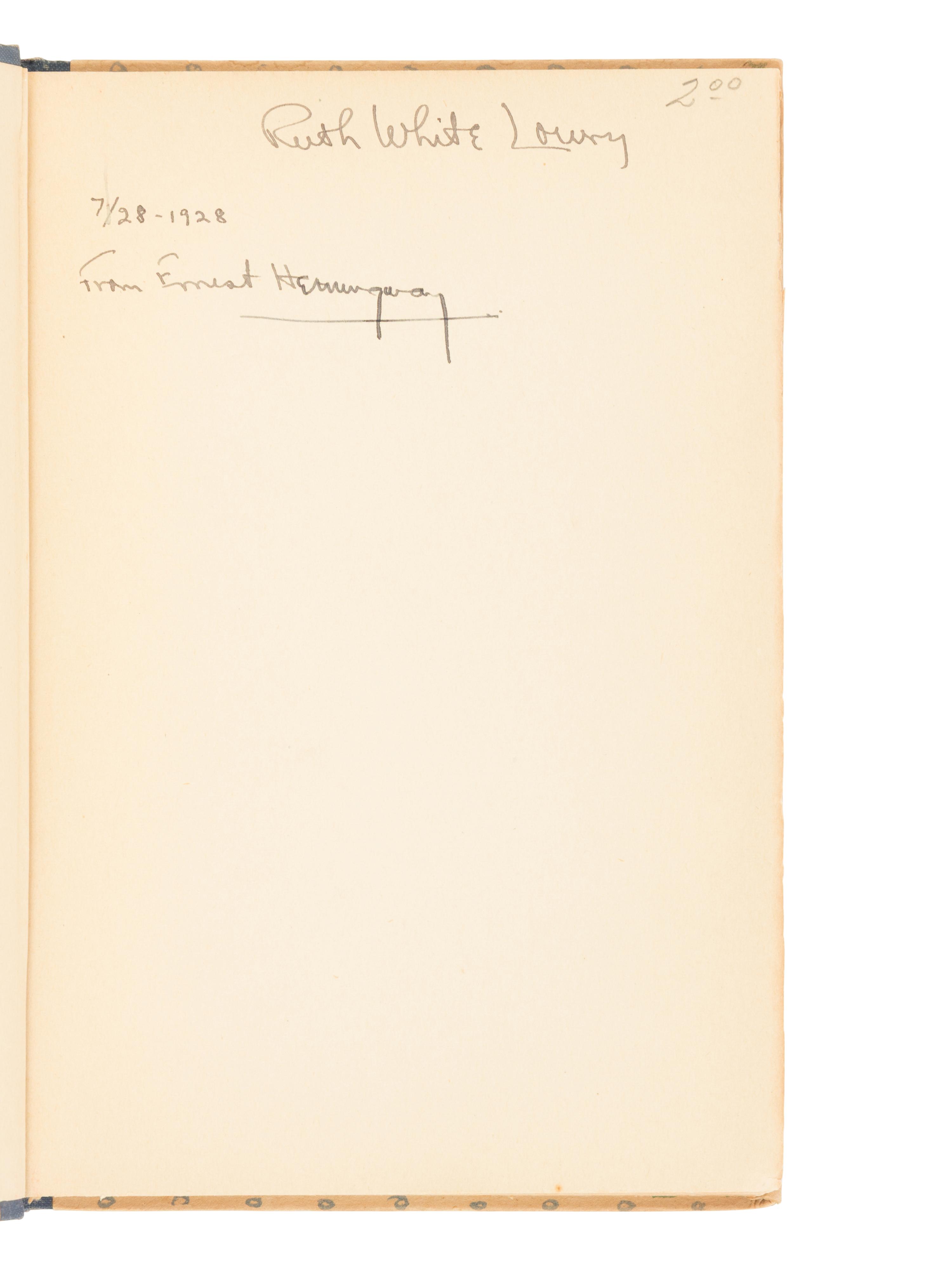[HEMINGWAY, Ernest (1899-1961)]. ELIOT, Thomas Stearns (1888-1965). Poems. New York: Alfred A. Knopf, 1927.