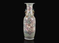 A massive Chinese export famille rose-decorated vase, second half 19th century 外銷瓷粉彩大瓶 十九世紀