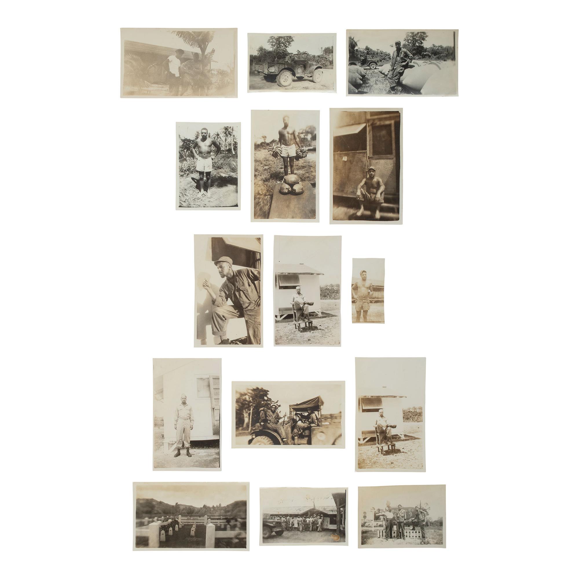 [African Americana] [World War II] Group of 112 Photographs and More Assembled by Corp. William H. Hobbs, Jr.