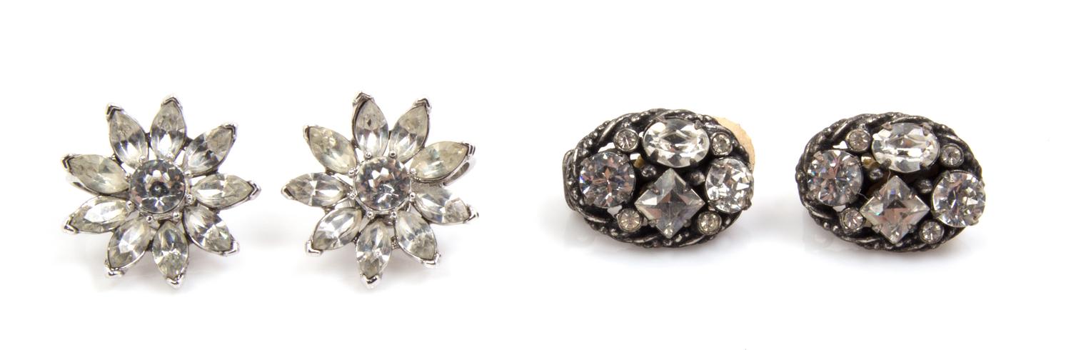 A Pair of Trifari and Kramer Earclips,