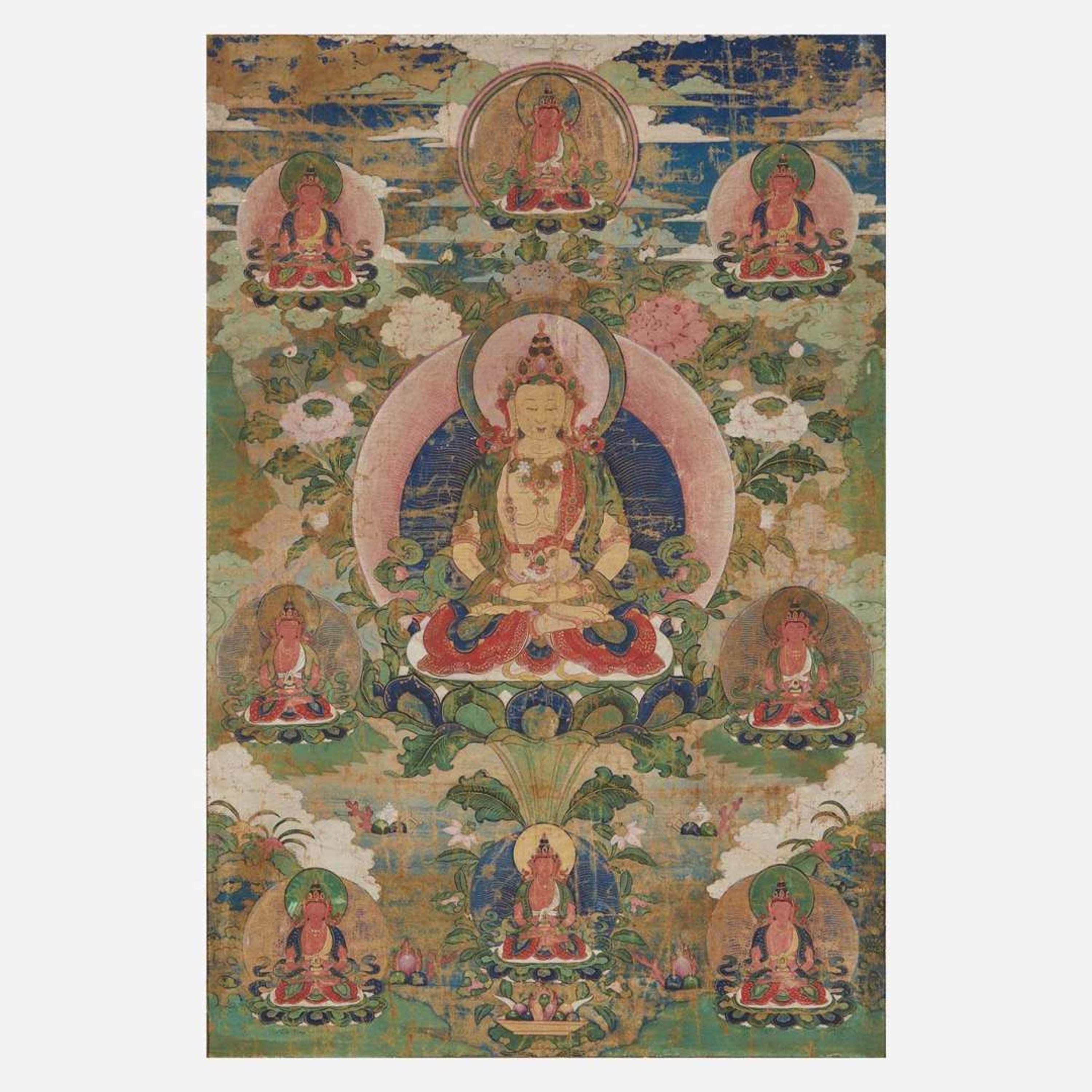 A Tibetan Thangka 唐卡一幅 19th century or earlier ???????