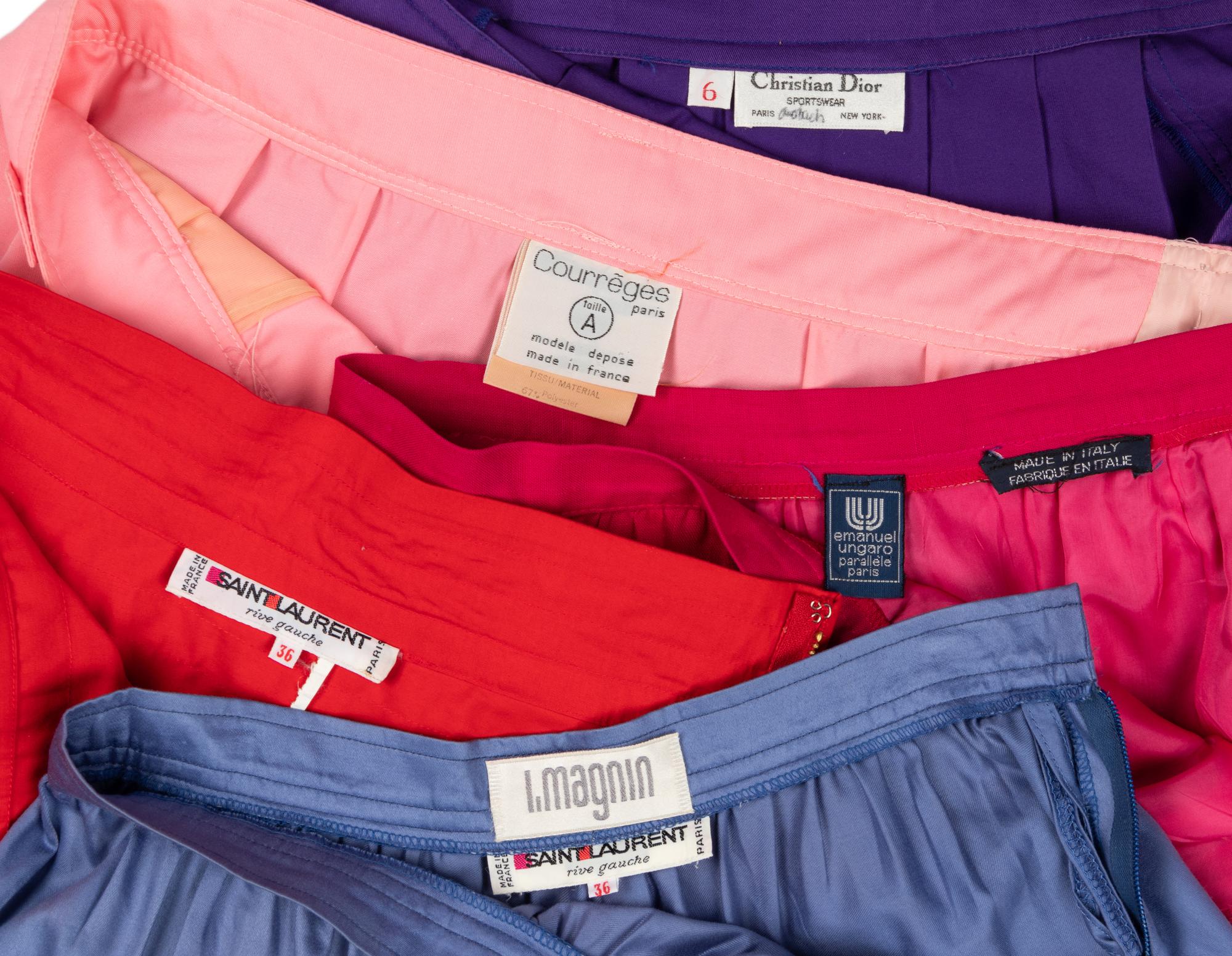 Five Vintage Designer Skirts, 1970-80s