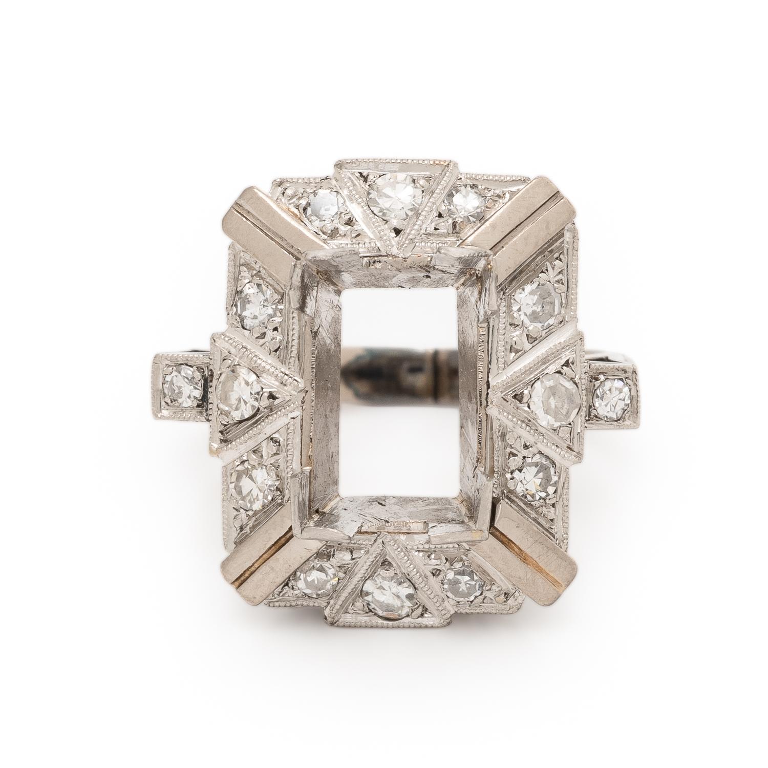 Platinum and Diamond Ring Mount