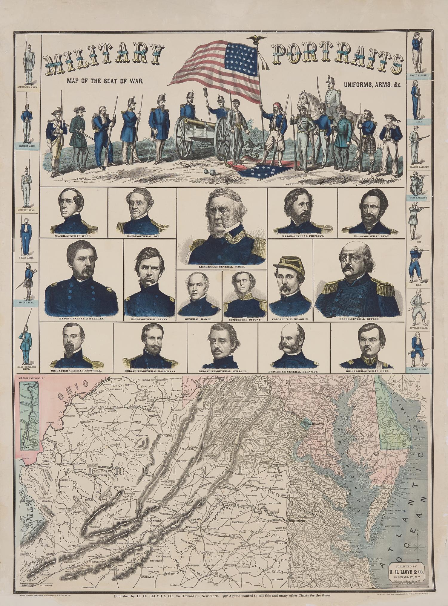 [Civil War] A Rare, Large, and Unusually Bright Patriotic Civil War Poster