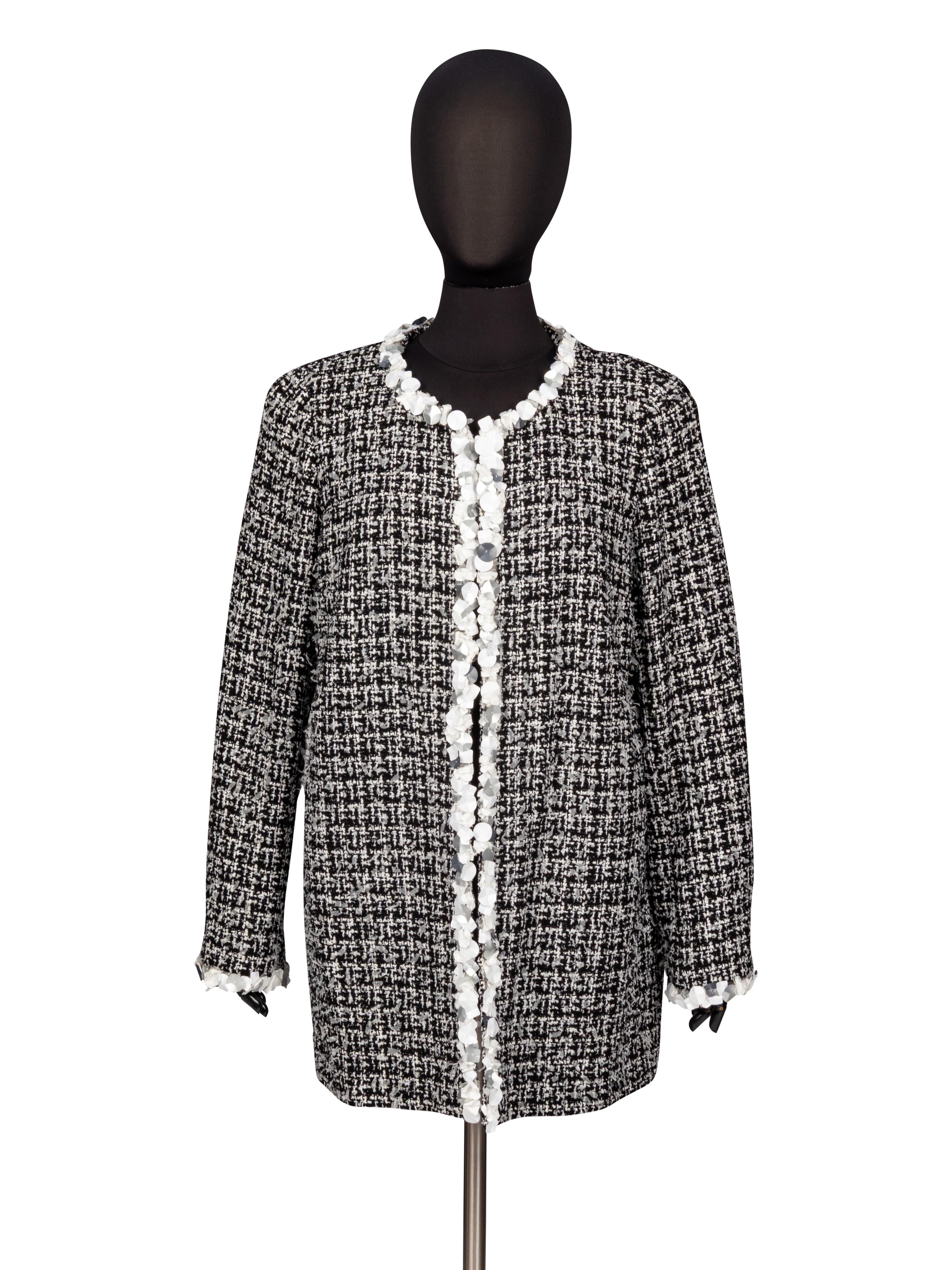 Chanel, Sequin-Trim Tweed Jacket